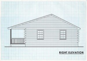 Log Home Right Elevation - Lost River