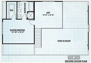 Log Home Second Floor Plan - Madison