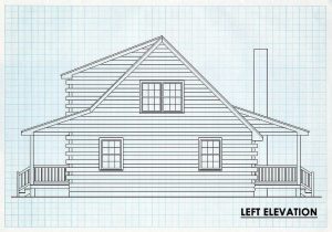 Log Home Left Elevation - Madison