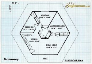 Log Home First Floor Plan - Manawray