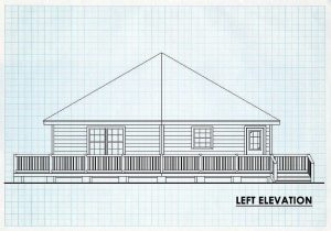 Log Home Left Elevation - Manawray