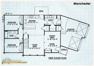 Log Home First Floor Plan - Manchester