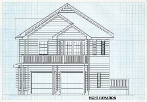 Log Home Right Elevation - Manchester