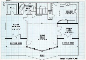 Log Home First Floor Plan - Mangrove