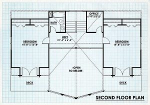 Log Home Second Floor Plan - Mangrove