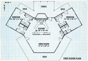 Log Home Second Floor Plan - Mankato