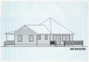 Log Home Left Elevation - Mankato