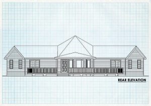 Log Home Rear Elevation - Mankato