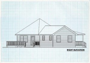 Log Home Right Elevation - Mankato