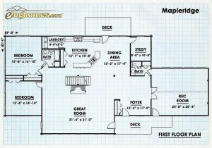 Log Home First Floor Plan -  Mapleridge