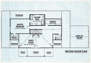 Log Home Second Floor Plan -  Mapleridge