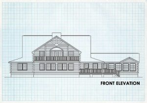 Log Home Front Elevation -  Mapleridge