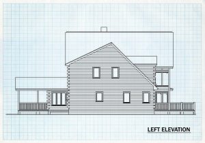 Log Home Left Elevation - Maplewood