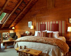 Luxury Log Home bedroom - Mayfield
