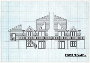 Log Home Front Elevation - Mayfield