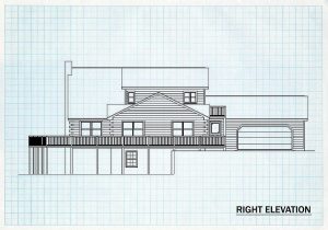 Log Home Right Elevation - Mayfield