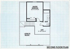 Log Home Second Floor Plan - Merrick