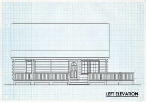 Log Home Left Elevation - Merrick