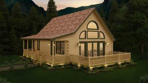 Log Home Exterior Layout - Merrick