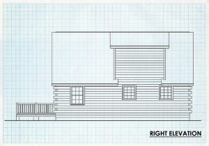 Log Home Right Elevation - Merrick