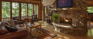 Living Area with Fireplace - Millstone