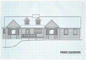 Log Home Front Elevation -  Millstone