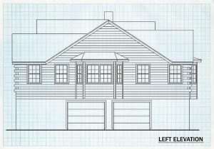 Log Home Left Elevation -  Millstone