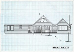 Log Home Rear Elevation -  Millstone