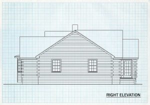 Log Home Right Elevation - Millstone