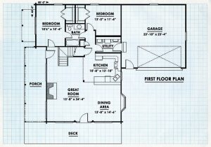 Log Home First Floor Plan - Mountainview
