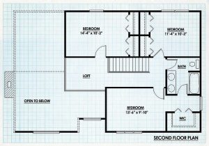 Log Home Second Floor Plan - Mountholly