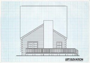 Log Home Left Elevation - Mountholly