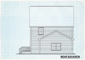 Log Home Right Elevation - Mountholly