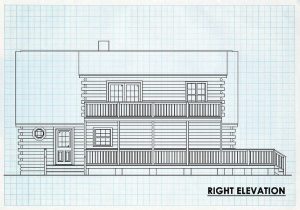 Log Home Right Elevation - Mount Laurel