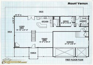 Log Home First Floor Plan - Mountvernon