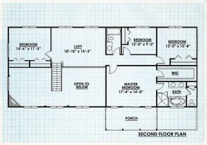 Log Home Second Floor Plan - Mountvernon