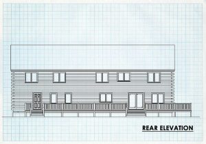 Log Home Rear Elevation - Mountvernon