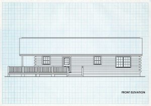 Log Home Front Elevation - Newport