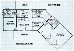 Log Home First Floor Plan -  Northfield