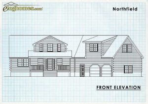 Log Home Front Elevation -  Northfield