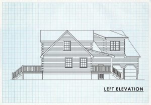 Log Home Left Elevation -  Northfield