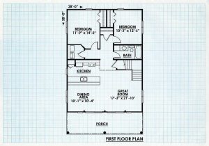 Log Home First Floor Plan -  North Fork