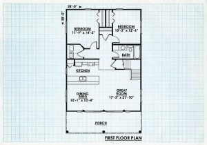 Log Home First Floor Plan -  North Fork