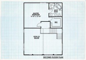 Log Home Second Floor Plan -  North Fork