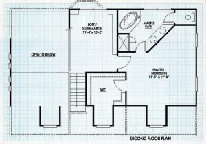 Log Home Second Floor Plan - Oak Ridge