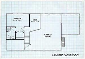 Log Home Second Floor Plan - Oxbow