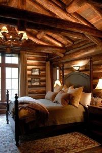 Log Home Bedroom - Pamlico