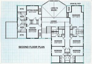 Log Home Second Floor Plan - Pamlico