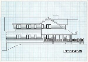 Log Home Left Elevation - Pamlico