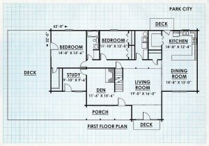 Log Home First Floor Plan - Park City